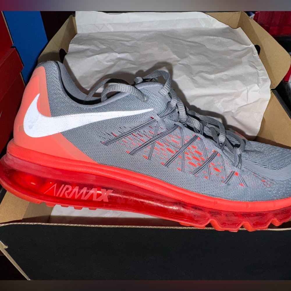 Nike Air Max 2015 Red/Crimson and Gray Sneakers